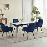 Esszimmerstuhl Stuhl mit 2er Set Option Küchenstuhl Polsterstuhl mit Armlehnen für Esszimmer Küche Schminktisch Stuhl, Samt Polsterstuhl mit Armlehne und Metallbeinen | belastbar bis 110 kg