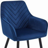 Esszimmerstuhl Stuhl mit 2er Set Option Küchenstuhl Polsterstuhl mit Armlehnen für Esszimmer Küche Schminktisch Stuhl, Samt Polsterstuhl mit Armlehne und Metallbeinen | belastbar bis 110 kg