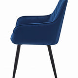 Esszimmerstuhl Stuhl mit 2er Set Option Küchenstuhl Polsterstuhl mit Armlehnen für Esszimmer Küche Schminktisch Stuhl, Samt Polsterstuhl mit Armlehne und Metallbeinen | belastbar bis 110 kg