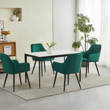 Esszimmerstuhl Stuhl mit 2er Set Option Küchenstuhl Polsterstuhl mit Armlehnen für Esszimmer Küche Schminktisch Stuhl, Samt Polsterstuhl mit Armlehne und Metallbeinen | belastbar bis 110 kg