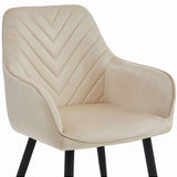 Esszimmerstuhl Stuhl mit 2er Set Option Küchenstuhl Polsterstuhl mit Armlehnen für Esszimmer Küche Schminktisch Stuhl, Samt Polsterstuhl mit Armlehne und Metallbeinen | belastbar bis 110 kg