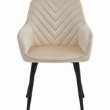 Esszimmerstuhl Stuhl mit 2er Set Option Küchenstuhl Polsterstuhl mit Armlehnen für Esszimmer Küche Schminktisch Stuhl, Samt Polsterstuhl mit Armlehne und Metallbeinen | belastbar bis 110 kg