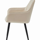 Esszimmerstuhl Stuhl mit 2er Set Option Küchenstuhl Polsterstuhl mit Armlehnen für Esszimmer Küche Schminktisch Stuhl, Samt Polsterstuhl mit Armlehne und Metallbeinen | belastbar bis 110 kg