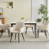 Esszimmerstuhl Stuhl mit 2er Set Option Küchenstuhl Polsterstuhl mit Armlehnen für Esszimmer Küche Schminktisch Stuhl, Samt Polsterstuhl mit Armlehne und Metallbeinen | belastbar bis 110 kg