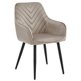 Esszimmerstuhl Stuhl mit 2er Set Option Küchenstuhl Polsterstuhl mit Armlehnen für Esszimmer Küche Schminktisch Stuhl, Samt Polsterstuhl mit Armlehne und Metallbeinen | belastbar bis 110 kg