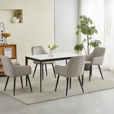 Esszimmerstuhl Stuhl mit 2er Set Option Küchenstuhl Polsterstuhl mit Armlehnen für Esszimmer Küche Schminktisch Stuhl, Samt Polsterstuhl mit Armlehne und Metallbeinen | belastbar bis 110 kg