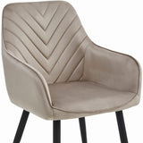 Esszimmerstuhl Stuhl mit 2er Set Option Küchenstuhl Polsterstuhl mit Armlehnen für Esszimmer Küche Schminktisch Stuhl, Samt Polsterstuhl mit Armlehne und Metallbeinen | belastbar bis 110 kg