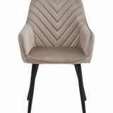 Esszimmerstuhl Stuhl mit 2er Set Option Küchenstuhl Polsterstuhl mit Armlehnen für Esszimmer Küche Schminktisch Stuhl, Samt Polsterstuhl mit Armlehne und Metallbeinen | belastbar bis 110 kg