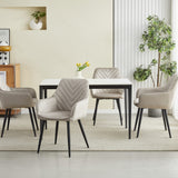 Esszimmerstuhl Stuhl mit 2er Set Option Küchenstuhl Polsterstuhl mit Armlehnen für Esszimmer Küche Schminktisch Stuhl, Samt Polsterstuhl mit Armlehne und Metallbeinen | belastbar bis 110 kg