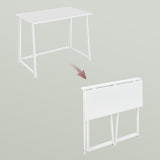 Schreibtisch Computertisch Bürotisch Tisch für Homeoffice PC-Tisch mit stabilen Metallbeinen | platzsparend einklappbar & verstellbare Füße | Für Homeoffice & Büro | 80x40x75 cm