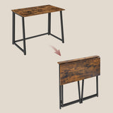 Schreibtisch Computertisch Bürotisch Tisch für Homeoffice PC-Tisch mit stabilen Metallbeinen | platzsparend einklappbar & verstellbare Füße | Für Homeoffice & Büro | 80x40x75 cm