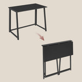 Schreibtisch Computertisch Bürotisch Tisch für Homeoffice PC-Tisch mit stabilen Metallbeinen | platzsparend einklappbar & verstellbare Füße | Für Homeoffice & Büro | 80x40x75 cm