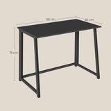 Schreibtisch Computertisch Bürotisch Tisch für Homeoffice PC-Tisch mit stabilen Metallbeinen | platzsparend einklappbar & verstellbare Füße | Für Homeoffice & Büro | 80x40x75 cm