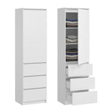Home Collective Kleiderschrank mit Tür 50x40x180 cm – Garderobenschrank & Mehrzweckschrank mit 3–5 Einlegeböden und optional Schubladen Schrank für Schlafzimmer Flur Büro