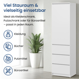 Home Collective Kleiderschrank mit Tür 50x40x180 cm – Garderobenschrank & Mehrzweckschrank mit 3–5 Einlegeböden und optional Schubladen Schrank für Schlafzimmer Flur Büro