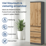 Home Collective Kleiderschrank mit Tür 50x40x180 cm – Garderobenschrank & Mehrzweckschrank mit 3–5 Einlegeböden und optional Schubladen Schrank für Schlafzimmer Flur Büro