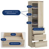 Home Collective Kleiderschrank mit Tür 50x40x180 cm – Garderobenschrank & Mehrzweckschrank mit 3–5 Einlegeböden und optional Schubladen Schrank für Schlafzimmer Flur Büro