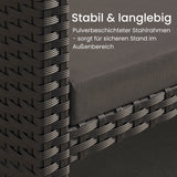 Gartenmöbel Set Lounge Möbel Outdoor Gartenlounge Outdoor-Sofa Polyrattan | Mit Couchtisch & gemütlichen Polstern | Für Terrasse, Balkon oder Garten | 180x120x72 cm (BxTxH)