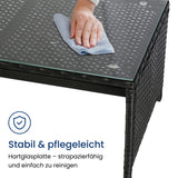 Gartenmöbel Set Lounge Möbel Outdoor Gartenlounge Outdoor-Sofa Polyrattan | Mit Couchtisch & gemütlichen Polstern | Für Terrasse, Balkon oder Garten | 180x120x72 cm (BxTxH)