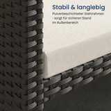 Gartenmöbel Set Lounge Möbel Outdoor Gartenlounge Outdoor-Sofa Polyrattan | Mit Couchtisch & gemütlichen Polstern | Für Terrasse, Balkon oder Garten | 180x120x72 cm (BxTxH)