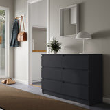 Commode 6 tiroirs 100 | 120 | 140 cm de large 78 hauteur commode armoire en bois blanc commode buffet buffet haut buffet chambre salon couloir organisateur de bureau
