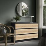 Commode 6 tiroirs 100 | 120 | 140 cm de large 78 hauteur commode armoire en bois blanc commode buffet buffet haut buffet chambre salon couloir organisateur de bureau