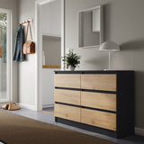 Commode 6 tiroirs 100 | 120 | 140 cm de large 78 hauteur commode armoire en bois blanc commode buffet buffet haut buffet chambre salon couloir organisateur de bureau