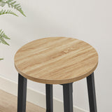 Barhocker Küchenhocker Küchenstuhl Thekenstuhl Tresenhocker Barstuhl | Stabil + platzsparend mit Fußstütze | Spanplatte & Stahl bis 100 kg Belastbarkeit | Ø 32×H 65 cm