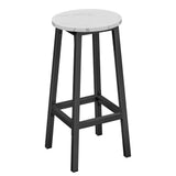Barhocker Küchenhocker Küchenstuhl Thekenstuhl Tresenhocker Barstuhl | Stabil + platzsparend mit Fußstütze | Spanplatte & Stahl bis 100 kg Belastbarkeit | Ø 32×H 65 cm