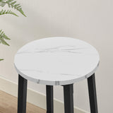 Barhocker Küchenhocker Küchenstuhl Thekenstuhl Tresenhocker Barstuhl | Stabil + platzsparend mit Fußstütze | Spanplatte & Stahl bis 100 kg Belastbarkeit | Ø 32×H 65 cm