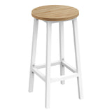 Barhocker Küchenhocker Küchenstuhl Thekenstuhl Tresenhocker Barstuhl | Stabil + platzsparend mit Fußstütze | Spanplatte & Stahl bis 100 kg Belastbarkeit | Ø 32×H 65 cm