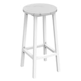 Barhocker Küchenhocker Küchenstuhl Thekenstuhl Tresenhocker Barstuhl | Stabil + platzsparend mit Fußstütze | Spanplatte & Stahl bis 100 kg Belastbarkeit | Ø 32×H 65 cm