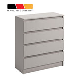 Commode avec 4 tiroirs 80x100 cm commode blanche étroite armoire en bois commode buffet buffet haut chambre salon couloir bureau organisateur largeur 80 cm hauteur 100 cm