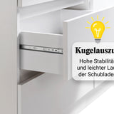 Commode 6 tiroirs 100 | 120 | 140 cm de large 78 hauteur commode armoire en bois blanc commode buffet buffet haut buffet chambre salon couloir organisateur de bureau