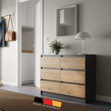 Commode 6 tiroirs 100 | 120 | 140 cm de large 78 hauteur commode armoire en bois blanc commode buffet buffet haut buffet chambre salon couloir organisateur de bureau