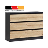 Commode 6 tiroirs 100 | 120 | 140 cm de large 78 hauteur commode armoire en bois blanc commode buffet buffet haut buffet chambre salon couloir organisateur de bureau