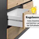 Commode 6 tiroirs 100 | 120 | 140 cm de large 78 hauteur commode armoire en bois blanc commode buffet buffet haut buffet chambre salon couloir organisateur de bureau