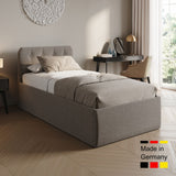 Home Collective Polsterbett 100x200 | 120x200 | 140x200 | 160x200 | 180x200 | 200x200 Doppelbett Bett mit verstellbarem Lattenrost & Stauraum, wählbare Matratze (Federkern H2 / Kaltschaum H3)