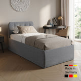 Home Collective Polsterbett 100x200 | 120x200 | 140x200 | 160x200 | 180x200 | 200x200 Doppelbett Bett mit verstellbarem Lattenrost & Stauraum, wählbare Matratze (Federkern H2 / Kaltschaum H3)