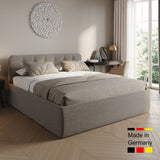 Home Collective Polsterbett 100x200 | 120x200 | 140x200 | 160x200 | 180x200 | 200x200 Doppelbett Bett mit verstellbarem Lattenrost & Stauraum, wählbare Matratze (Federkern H2 / Kaltschaum H3)