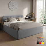 Home Collective Polsterbett 100x200 | 120x200 | 140x200 | 160x200 | 180x200 | 200x200 Doppelbett Bett mit verstellbarem Lattenrost & Stauraum, wählbare Matratze (Federkern H2 / Kaltschaum H3)