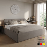 Home Collective Polsterbett 100x200 | 120x200 | 140x200 | 160x200 | 180x200 | 200x200 Doppelbett Bett mit verstellbarem Lattenrost & Stauraum, wählbare Matratze (Federkern H2 / Kaltschaum H3)