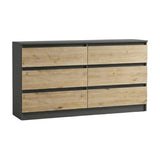 Commode 6 tiroirs 100 | 120 | 140 cm de large 78 hauteur commode armoire en bois blanc commode buffet buffet haut buffet chambre salon couloir organisateur de bureau