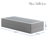 Home Collective Boxspringbett Polsterbett Bett mit Matratzenauswahl (Bonnell H2 / Kaltschaum H3), gepolstertes Kopfteil (optional), Microvelours | Verfügbare Größen: 90x200, 100x200, 120x200, 140x200, 160x200, 180x200, 200x200