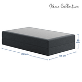 Home Collective Boxspringbett Polsterbett Bett mit Matratzenauswahl (Bonnell H2 / Kaltschaum H3), gepolstertes Kopfteil (optional), Microvelours | Verfügbare Größen: 90x200, 100x200, 120x200, 140x200, 160x200, 180x200, 200x200