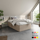 Home Collective Boxspringbett Polsterbett Bett mit Matratzenauswahl (Bonnell H2 / Kaltschaum H3), gepolstertes Kopfteil (optional), Microvelours | Verfügbare Größen: 90x200, 100x200, 120x200, 140x200, 160x200, 180x200, 200x200