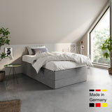 Home Collective Boxspringbett Polsterbett Bett mit Matratzenauswahl (Bonnell H2 / Kaltschaum H3), gepolstertes Kopfteil (optional), Microvelours | Verfügbare Größen: 90x200, 100x200, 120x200, 140x200, 160x200, 180x200, 200x200