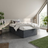 Home Collective Boxspringbett Polsterbett Bett mit Matratzenauswahl (Bonnell H2 / Kaltschaum H3), gepolstertes Kopfteil (optional), Microvelours | Verfügbare Größen: 90x200, 100x200, 120x200, 140x200, 160x200, 180x200, 200x200