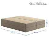 Home Collective Boxspringbett Polsterbett Bett mit Matratzenauswahl (Bonnell H2 / Kaltschaum H3), gepolstertes Kopfteil (optional), Microvelours | Verfügbare Größen: 90x200, 100x200, 120x200, 140x200, 160x200, 180x200, 200x200