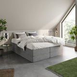 Home Collective Boxspringbett Polsterbett Bett mit Matratzenauswahl (Bonnell H2 / Kaltschaum H3), gepolstertes Kopfteil (optional), Microvelours | Verfügbare Größen: 90x200, 100x200, 120x200, 140x200, 160x200, 180x200, 200x200